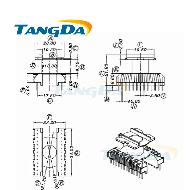 Шпульный сердечник Tangda ER ER2828 13 + pin 26P магнитный каркас ферритов трансформатор