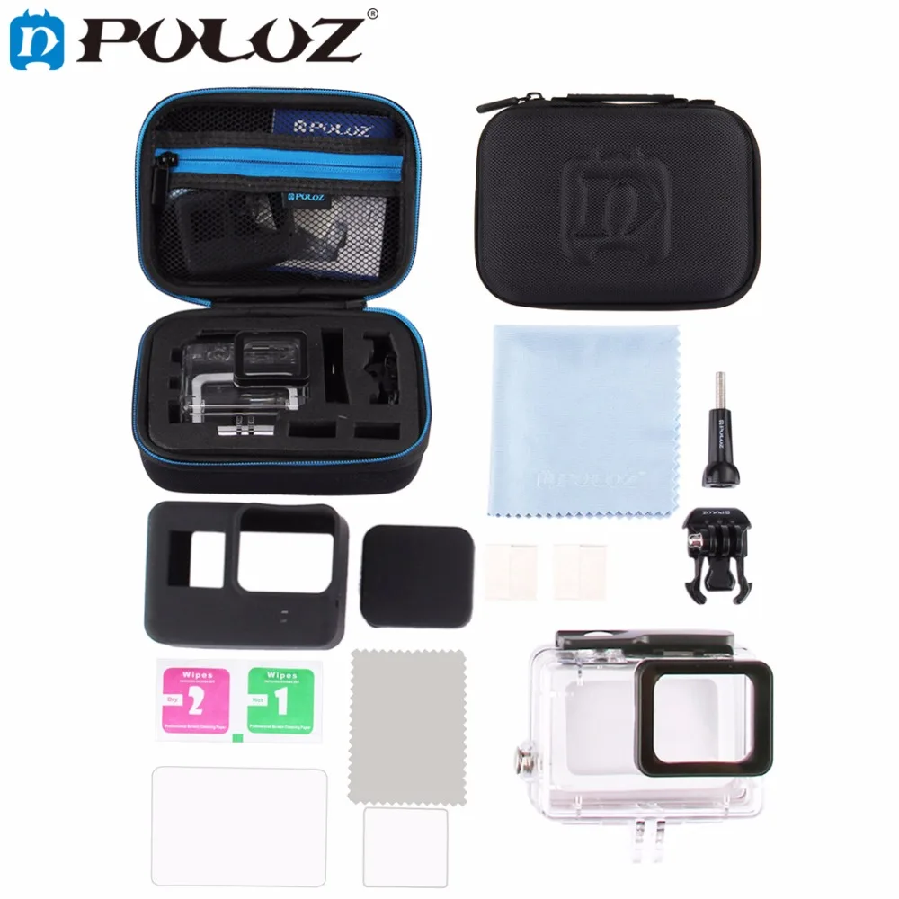 

PULUZ 12 in 1 Surfing Accessories Combo Kit EVA Case with Diving Housing Case kit/Set for GoPro Hero 5 Black edition/GoPro HERO5