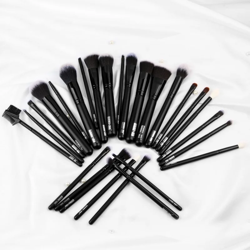 New 27PCSMakeup Brushes Foundation Powder Eyeshadow Highlight Contour Eyebrow Brush Natural Hair Makeup Kit with Case | Красота и