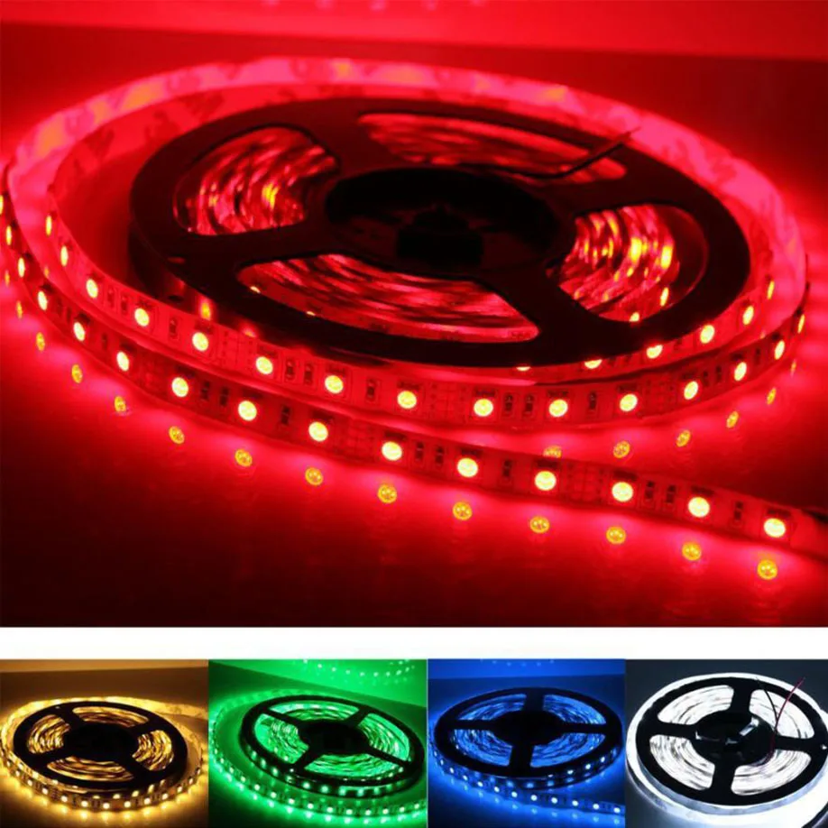 Гибкая светодиодная лента 5 м 5050 SMD RGB разные цвета 12 В 300 светодиодов новинка 2017|5m