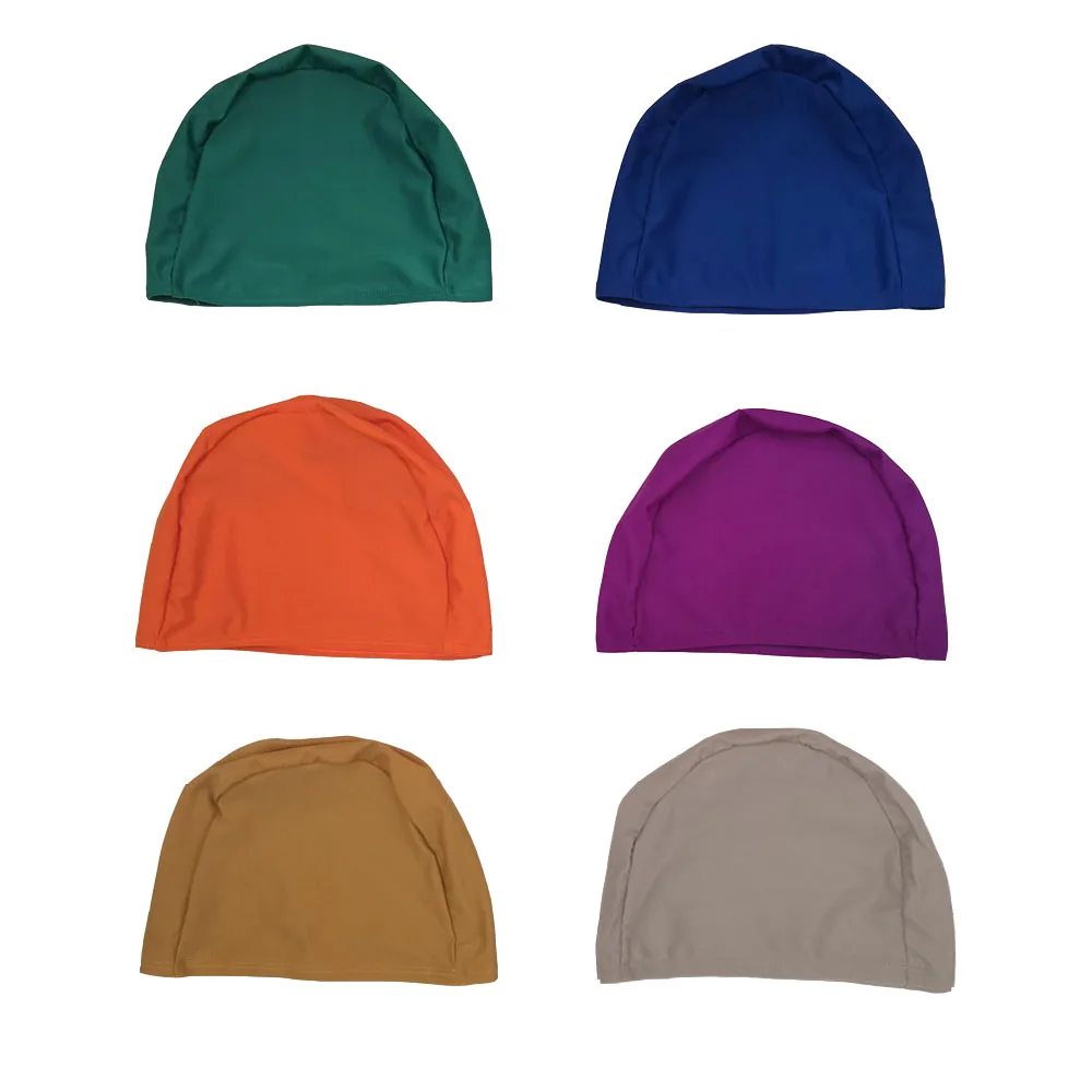 Кепка для плавания свободный размер ткань защищает уши длинные волосы