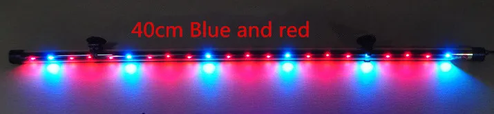 1 шт., стеклянные аквариумные огни, светодиодный фонарик, лампа для водных растений, подводные огни для дракона, рыбы, воды и земли, двойное использование огней - Цвет: 40cm Blue and red