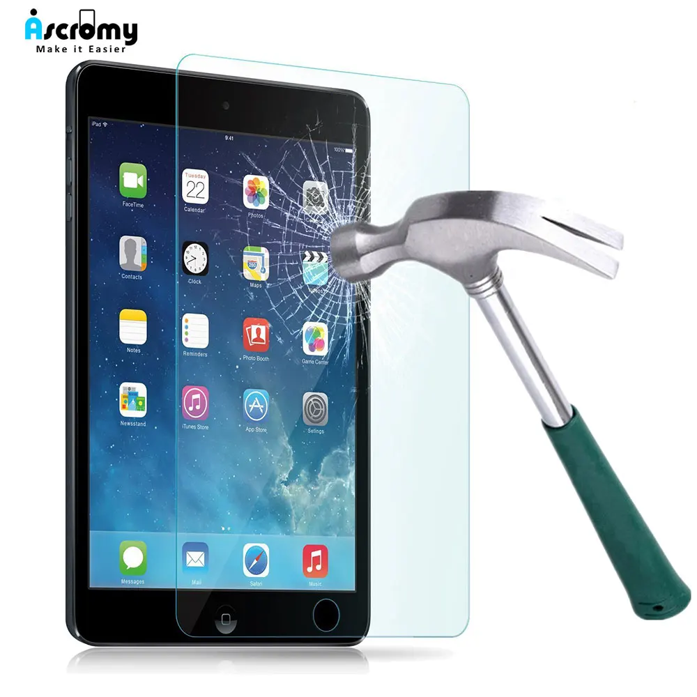 Ascromy 2 шт Закаленное стекло протектор экрана для Apple iPad Mini 4 1 3 Air Mini3 Mini4 verre tremp