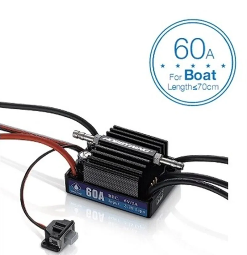 

Hobbywing SeaKing V3 Waterproof Speed Controller 60A 2-3S Lipo 6V/2A BEC Brushless ESC for RC Racing Boat F18581