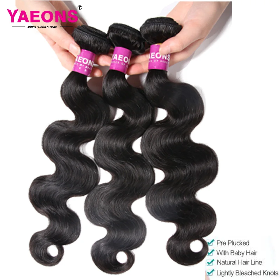 Indian Virgin Hair With Frontal Closure 360 Lace Bundles Human Body Wave |
