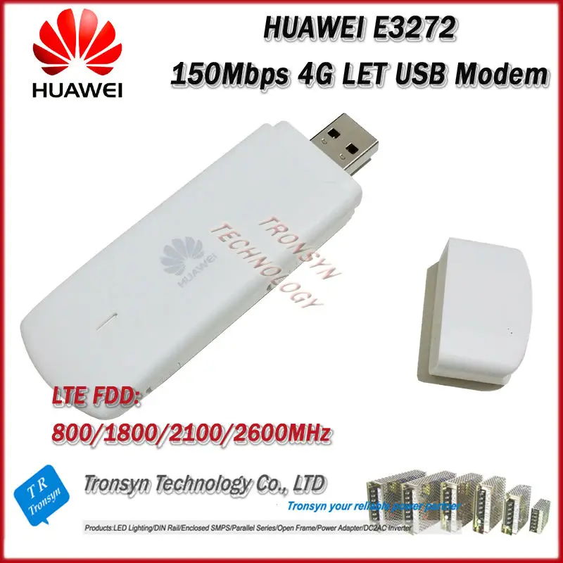 Новое поступление Оригинальный разблокированный LTE FDD 150 Мбит/с HUAWEI E3272 4G модем с