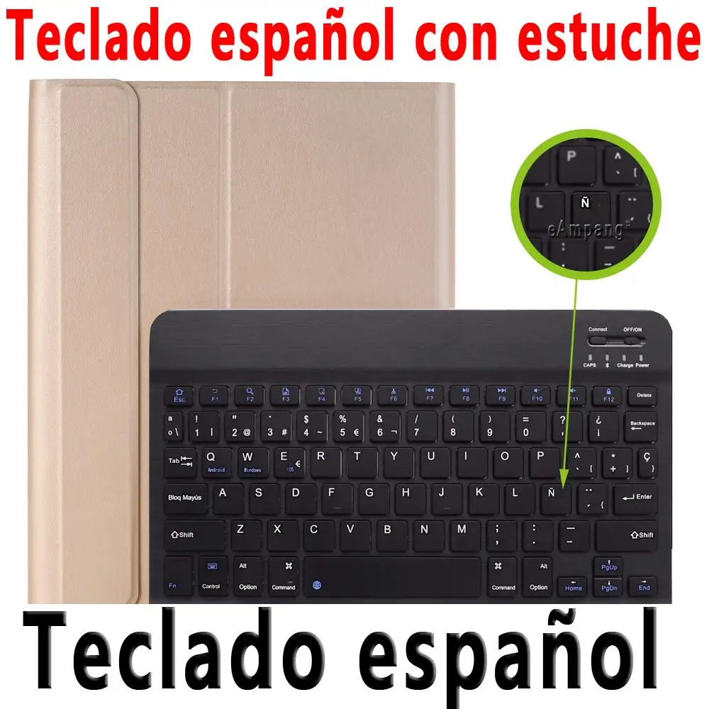 Spanish Keyboard Чехол-клавиатура для Apple iPad Air 10,5 Air 3 iPad Pro 10,5 A1701 A2152 чехол-клавиатура с Bluetooth - Цвет: Spanish Keyboard