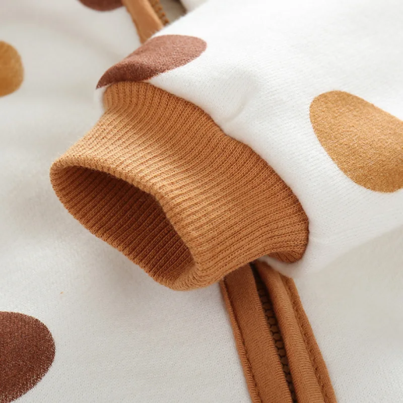 2019 Newborn Baby Boy Girl Clothes Infant Polka Dot Print Zipper Romper Hooded Jumpsuit Outfits Pattern | Детская одежда и обувь