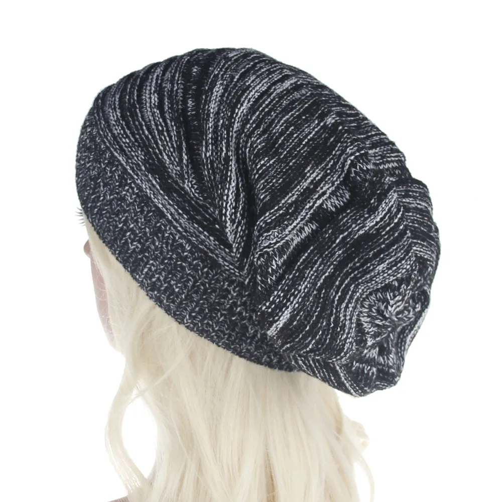 Новый стиль зимняя шапка Для женщин/Для Мужчин Вязаные шапочки Теплый капот