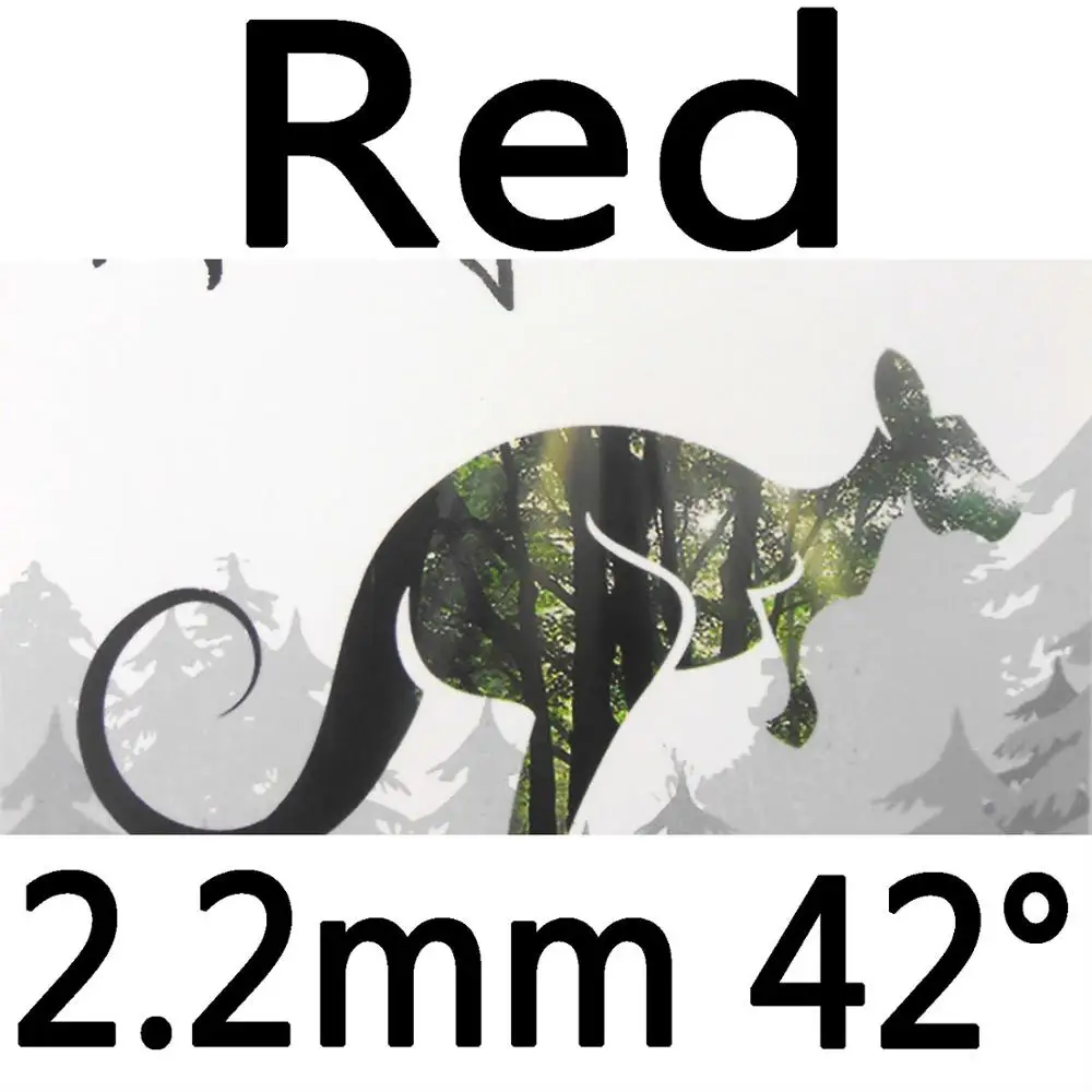 red 2.2mm H42 61 секундный кенгуру Pips-в настольном теннисе резиновый с белой губкой - Цвет: red 2.2mm H42