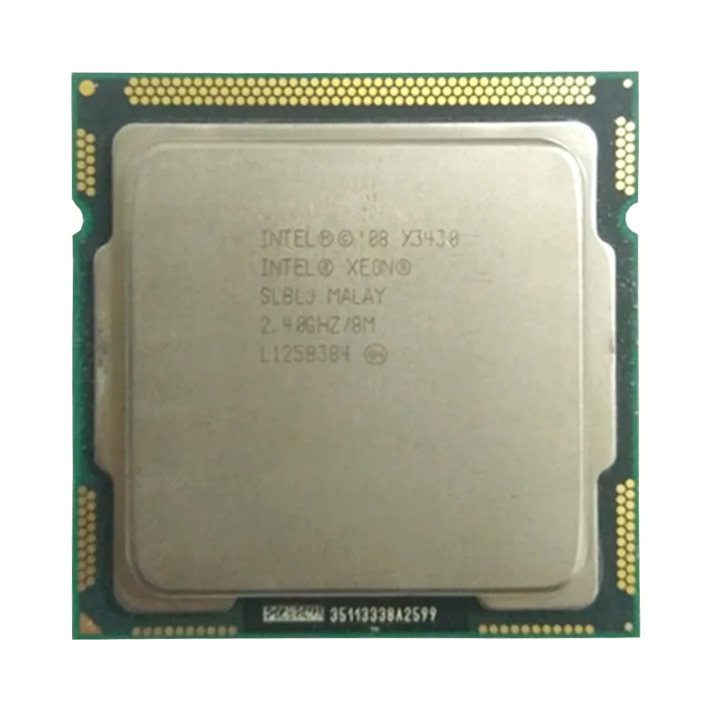 INTEL Xeon X3430 cpu LGA1156 socket/2,4 ГГц/L3 8 Мб/четырехъядерный процессор есть x3440 x3450 серверный ЦП
