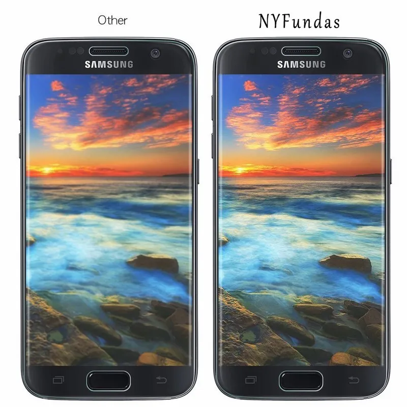 Защитная пленка NYFundas для Galaxy S7 закаленное стекло 2.5D с полным покрытием Защита