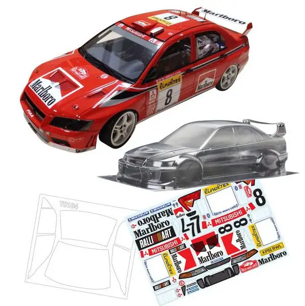 Rc OnRoad Дрифт бесщеточный ралли Плоский прозрачный корпус TAMIYA 51376 1/10 MITSUBISHI LANCER EVO X