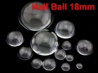 20 transparent flatback glass half sphere ball cabochon 18mm