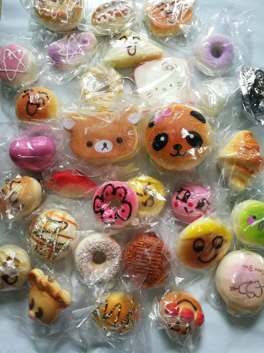 12 шт. Джамбо средний мини случайный мягкий панда/хлеб/Торт/булочки ремешки для