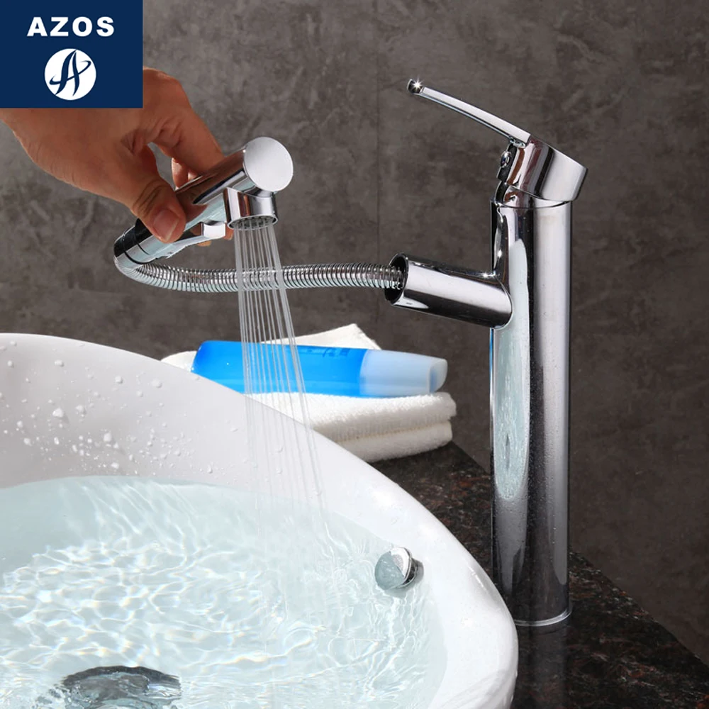 Смеситель для ванной комнаты с одной ручкой Поворотный душа Носик сосуд Раковина