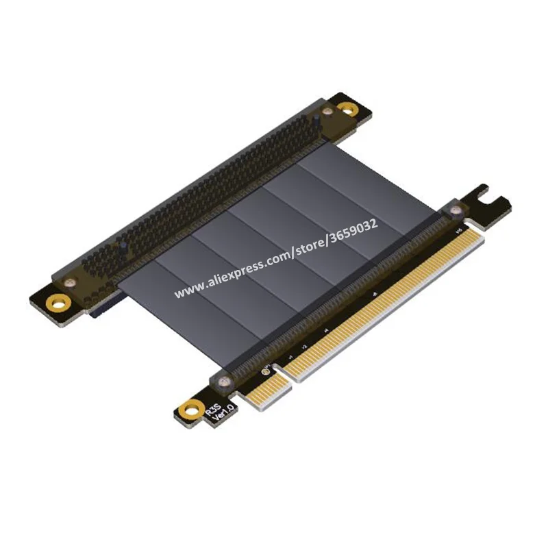 Переходник Gen3.0 PCI E x16 на 3 0 штекер гнездо угловой левый 20 см 25 Express pcie 16x pci e
