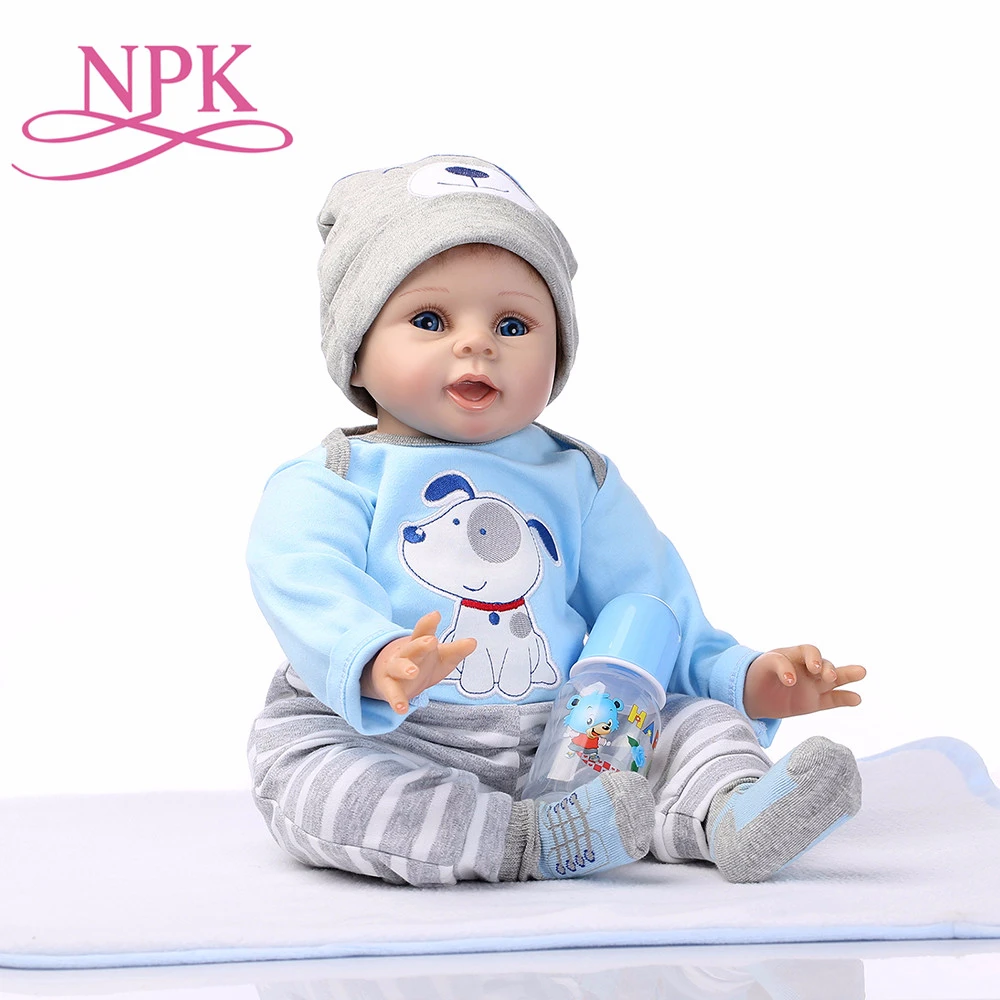 Кукла новорожденная NPK для детей 22 дюйма 55 см мягкие силиконовые игрушки подарок