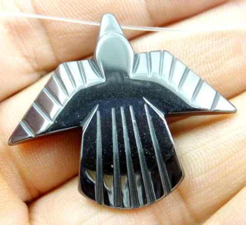 Натуральный кварцевый кристалл Титан Гематит ручной работы Орел драгоценный