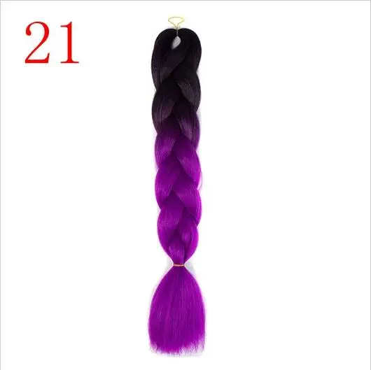 P12/613 LISI HAIR Jumbo Braids Ombre long Synthetic Braiding Hair Blonde Pink Blue Grey multiple colour 100g 24 inches - Цвет: P12/613