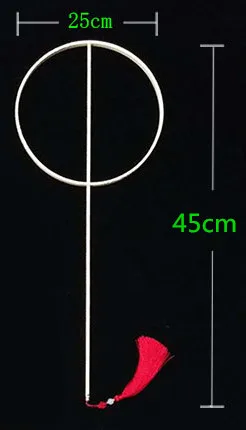 round 25cm long45cm Мульти размер с длинной ручкой китайский веер держатель стенд ручной работы Мода DIY танцевальный костюм, реквизит Круглый ручной вентилятор каркас - Цвет: round 25cm long45cm