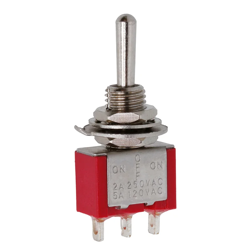 SPDT MTS 103 Красный 3 Контактный ВКЛ ВЫКЛ мини позиционный тумблер AC250V 2A 120V 5A L15|switch