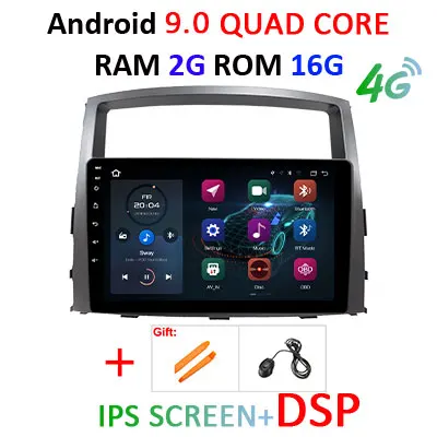 Android 9,0 DSP ips 4 ядра gps радио для MITSUBISHI PAJERO V97 V93 2006- мультимедийная навигация 4G модем слот без DVD плеера - Цвет: 2G 16G NO CANBUS-DSP