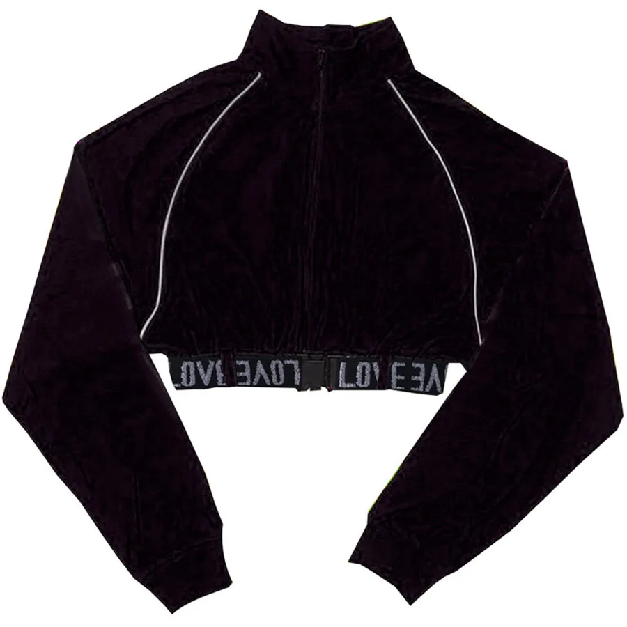 Укороченный топ толстовки свитшоты женская одежда с длинным рукавом Женский