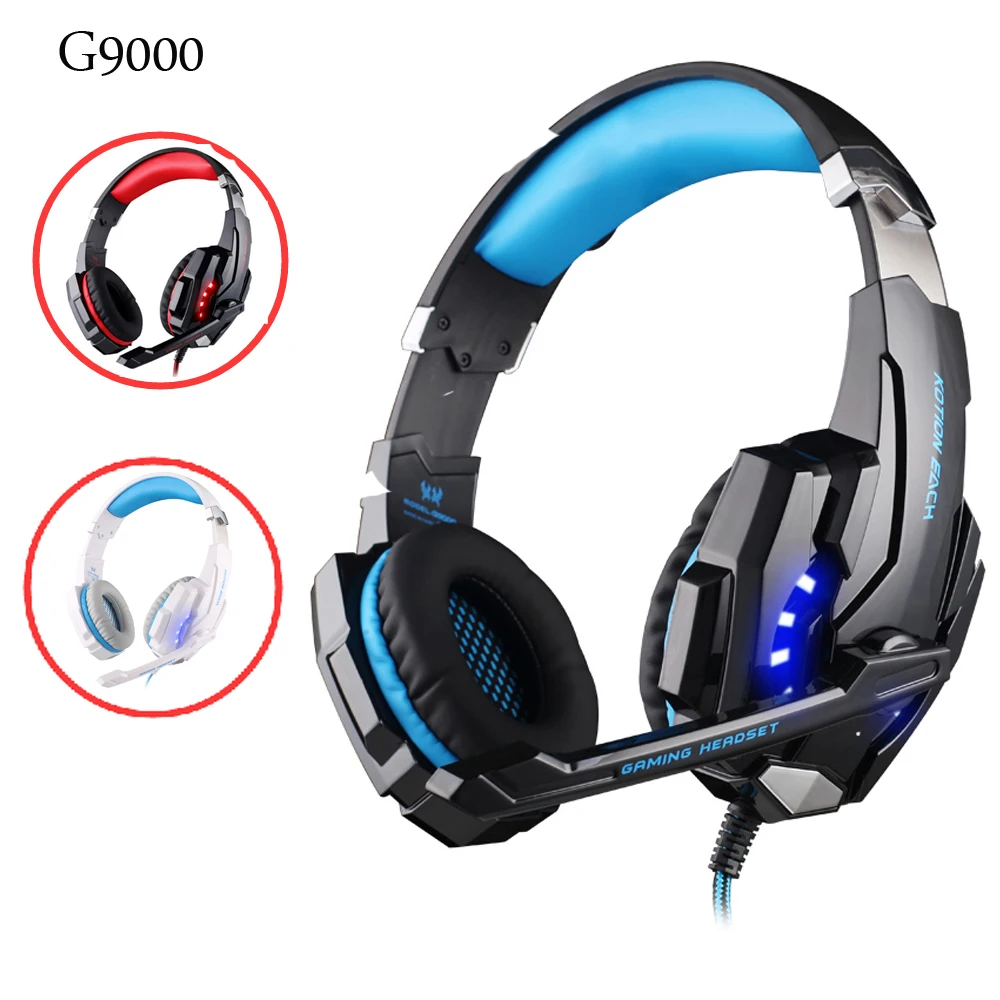 Игровые наушники G9000 большие светильник кой стереонаушники с микрофоном
