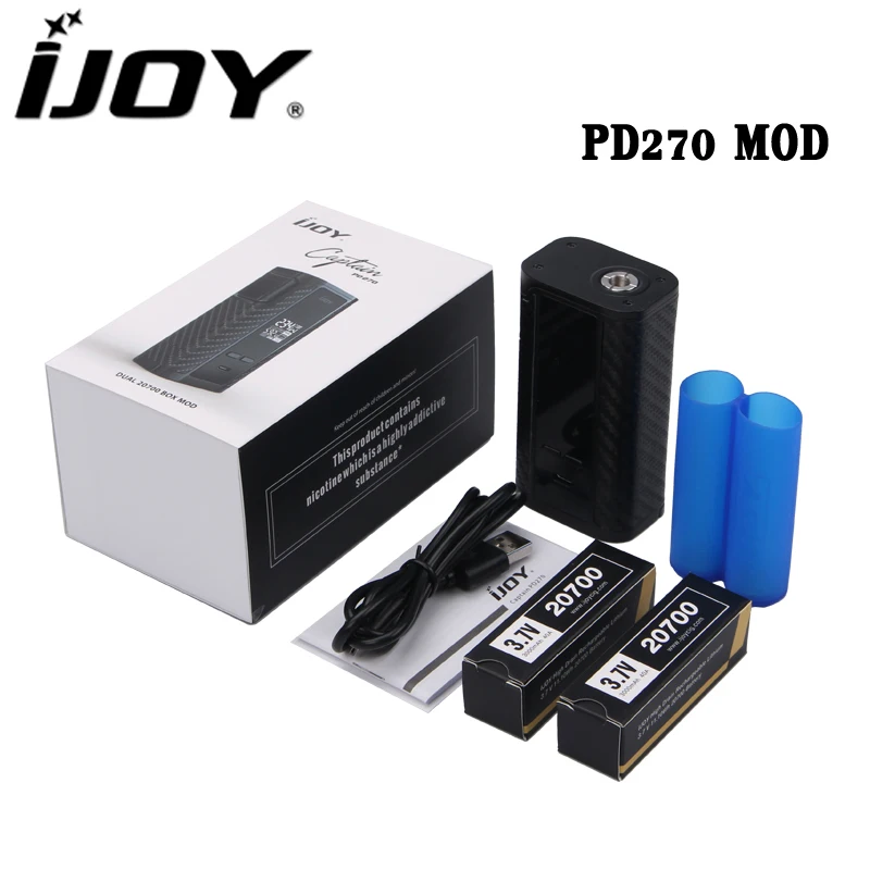 Оригинальный боксмод IJOY Captain PD270 вейп 234 Вт NI/TI/SS TC электронная сигарета мощность