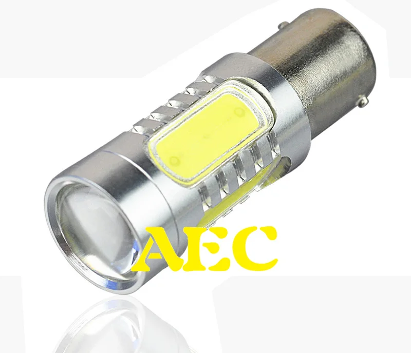2 шт./лот высокой мощности S25 P21W 1156 BA15S COB 7 5 W с чипах и линзами SMD автомобиля задние