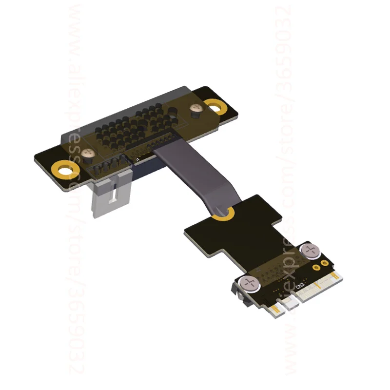 Адаптер переходник с углом M.2 Wi Fi A E + на PCIe 1x карта расширения Gen 3 0 кабель ключ A.E m2