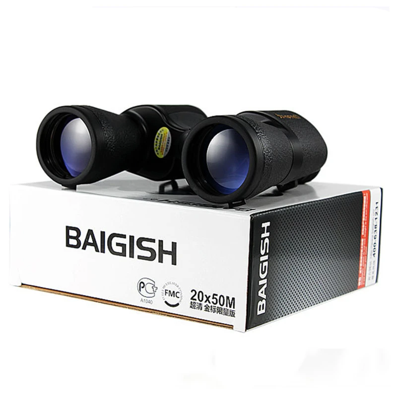 BAIGISH 20X50 Binoculars Telescope High Definition Portable Glimmering Night Vision Hunting Embroider Monoculars Field-glasses