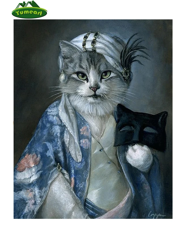 Алмазная мозаика 5D сделай сам в виде кошки новый стиль алмазная вышивка Стразы