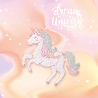 unicorn embroidery sticker clothes diy animal series fashion wild repair down jacket hole repair patch paste adhesive