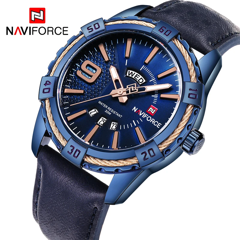 2018 новый роскошный бренд NAVIFORCE мужские спортивные часы водонепроницаемые