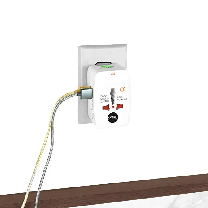 Дорожный адаптер с 2 USB портами Международная универсальная электрическая вилка