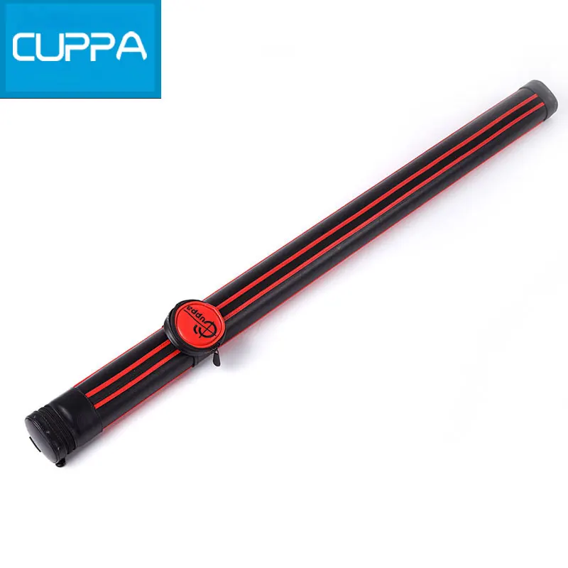 The Portable Billiard Snooker Cues Cases 2 Holes Black With Red  PU Billiard Accessories China