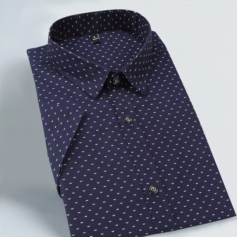 Slim Fit мужской социальной платье в деловом стиле рубашки Формальные горошек Для