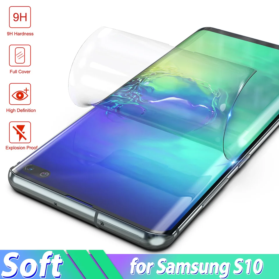 Не стеклянная мягкая Гидрогелевая пленка для samsung Galaxy Note 10 Plus S10 S10e Защитная нано