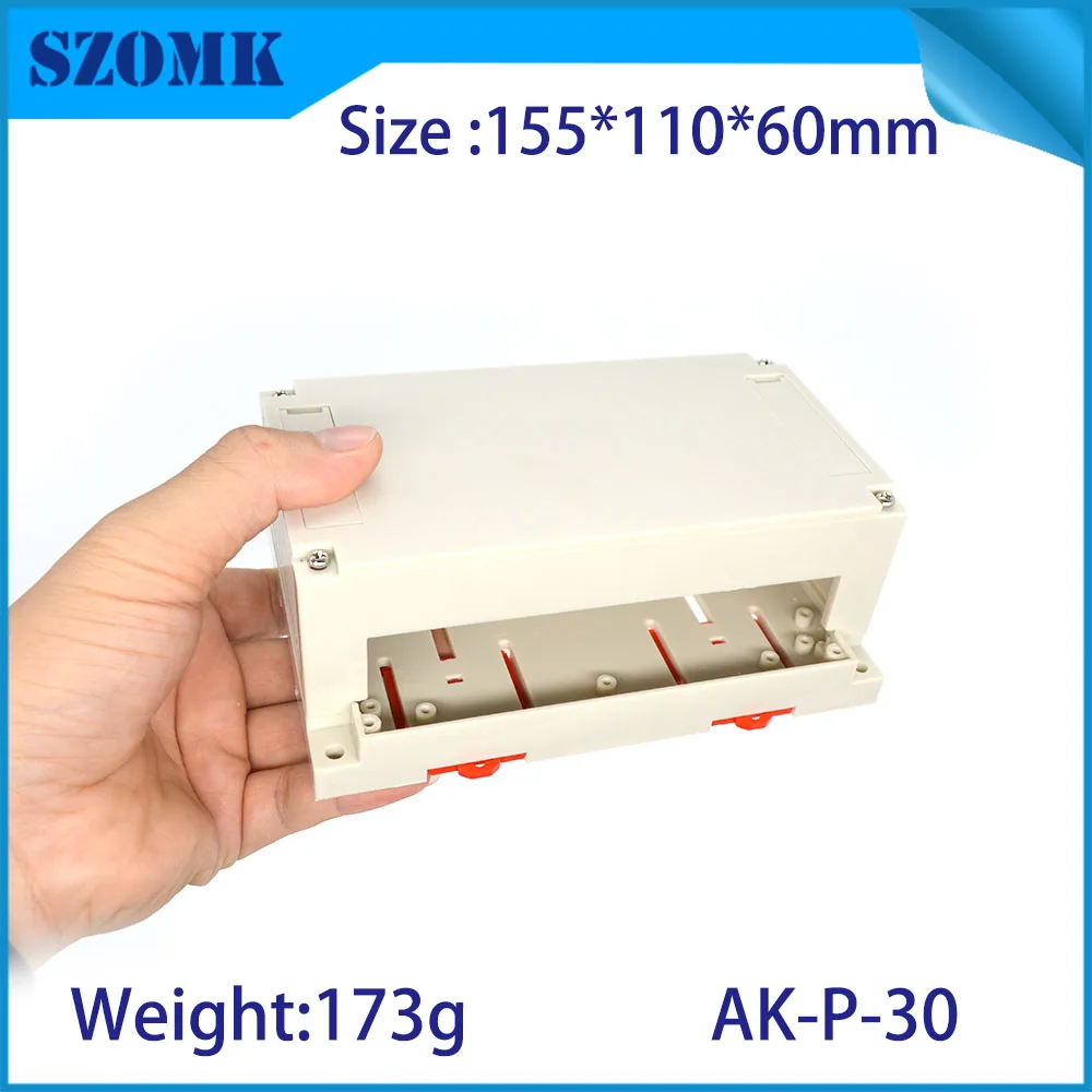 10 шт. 155*110*60 мм szomk PLC rail din пластиковая коробка для электрических пластиковых