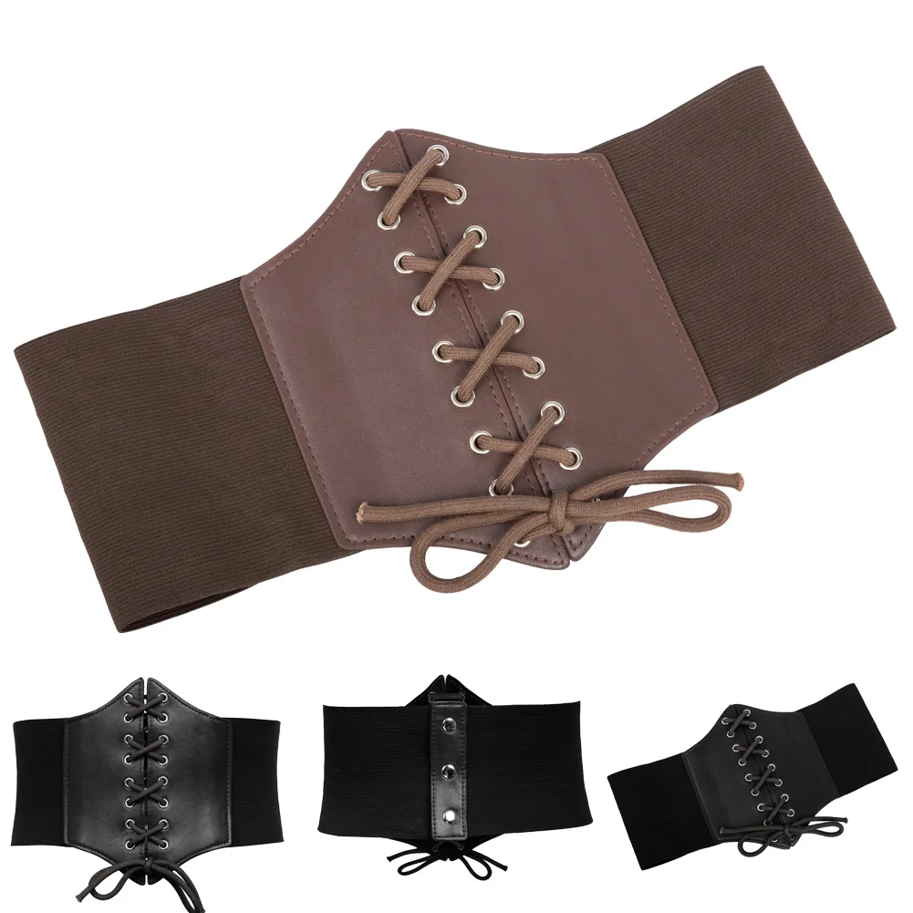 Винтажный корсет из искусственной кожи Женские аксессуары для платья эластичный