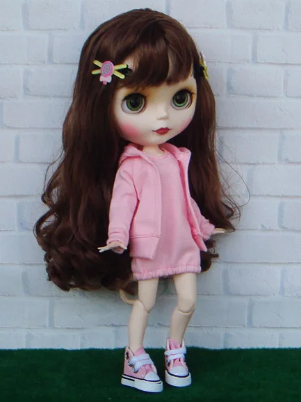 1 комплект, повседневное спортивное пальто+ платье-жилет для Blyth, Azone, Licca, Barbies, 1/6 BJD, аксессуары для куклы