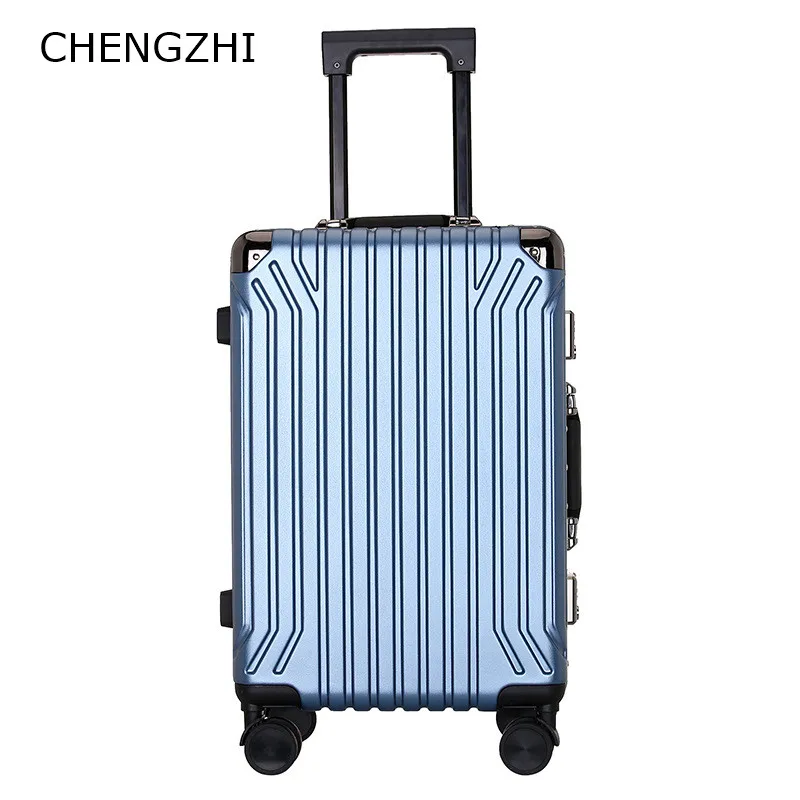 CHENGZHI 2" 24" дюймов Роскошная алюминиевая рама дорожная тележка чемодан бизнес ABS+ PC чемодан на колесиках
