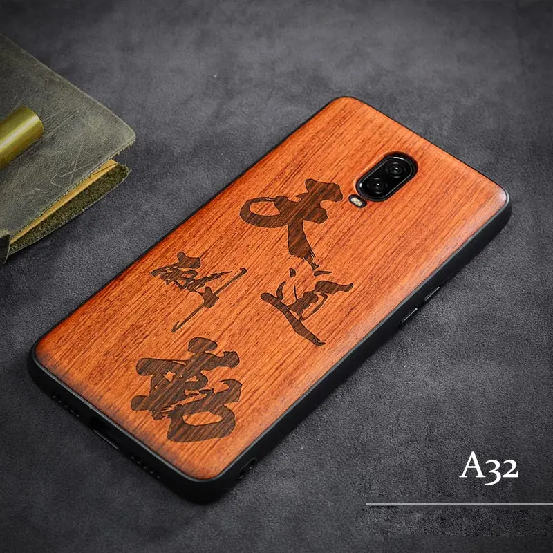A32 Для Oneplus 7 7 Pro 6 6T 5T твердый деревянный защитный чехол все включено Деревянный чехол для Oneplus 7 7 Pro 6 6T 5T Funda - Цвет: A32