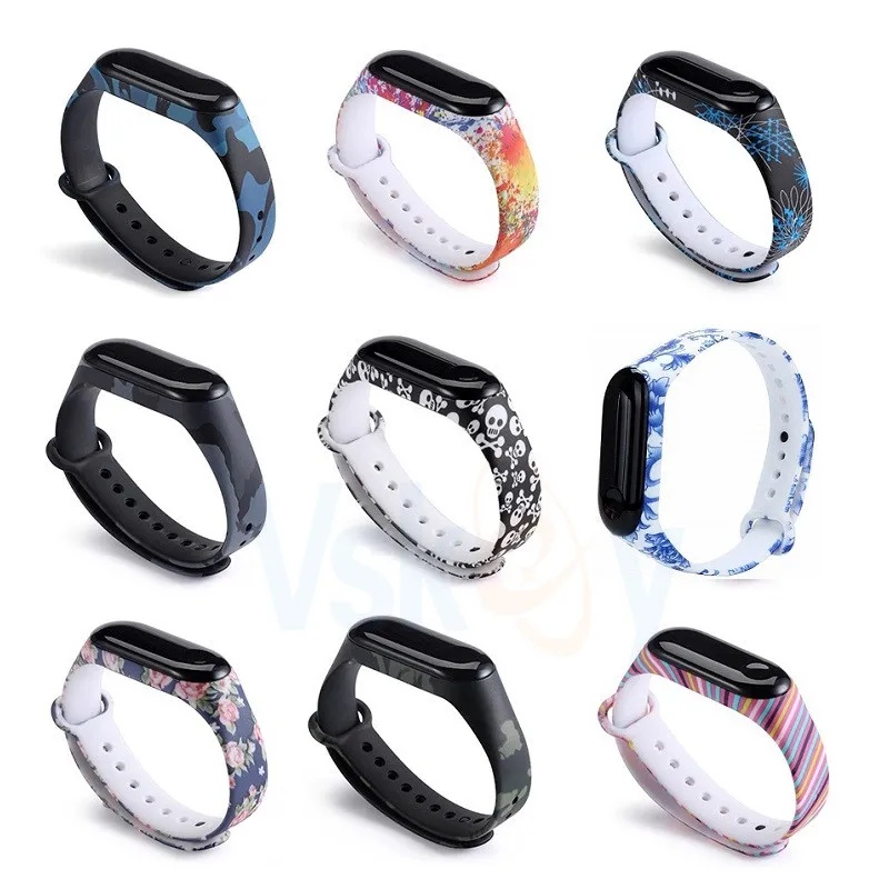 10 шт. умный Браслет для Xiaomi mi Band 4 ремешок на запястье ТПУ силиконовый band 3 ремни Xiao