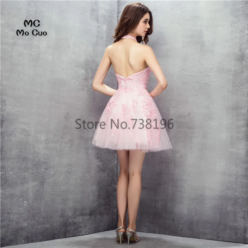 Элегантное 2019 Короткое Платье Для Школьного бала кружево с аппликацией из