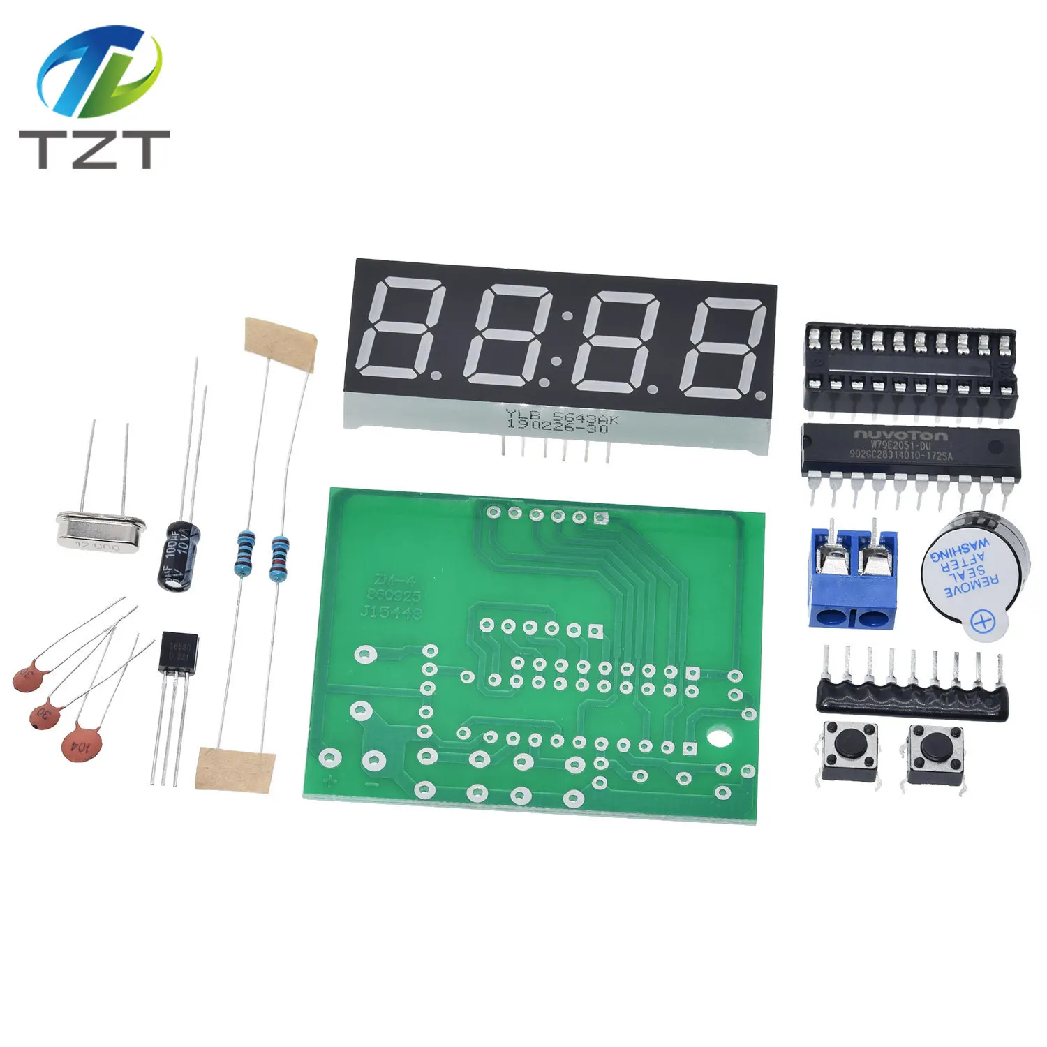 AT89C2051 цифровые 4 бита электронные часы набор для производства DIY Kit