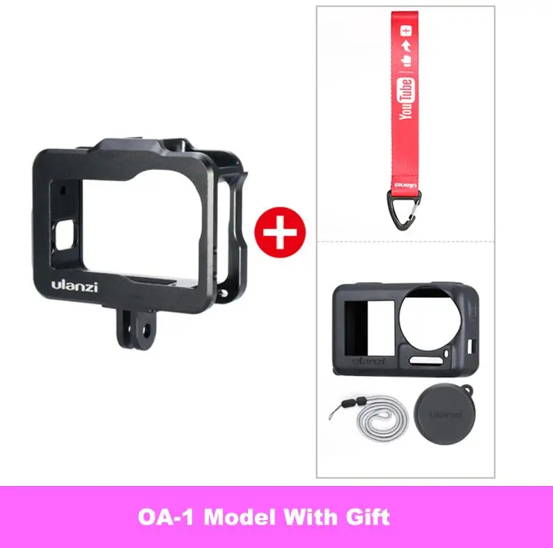 OA-1 Metal Cage ULANZI OA-1 Vlogging металлический чехол для Dji Osmo Action Vlog чехол с холодным башмаком для микрофона светодиодный светильник - Цвет: OA-1 Metal Cage
