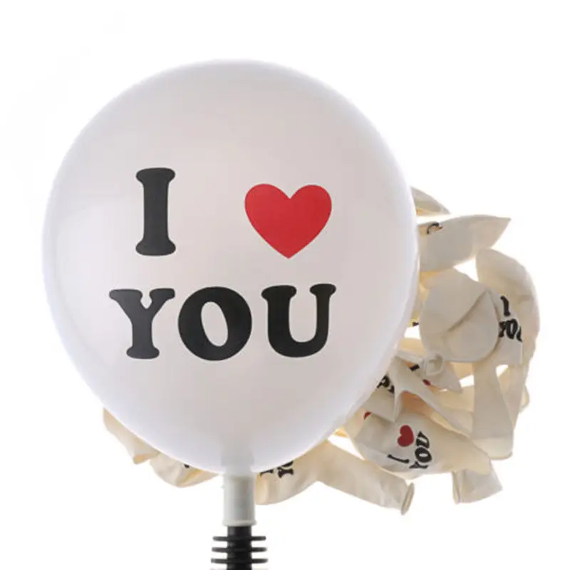 10 шт./лот 12 дюймов латексные шары прочный I LOVE YOU жемчужные Globos баллонов для